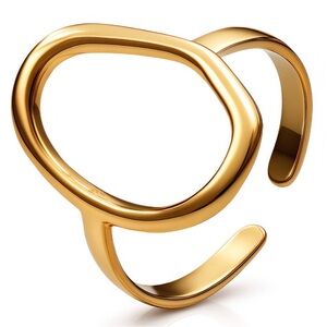 Elegant 18k Gold plated Open Cuff Bracelet